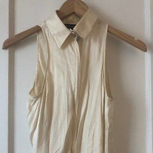 Giorgio Armani Zip Front Silk Top